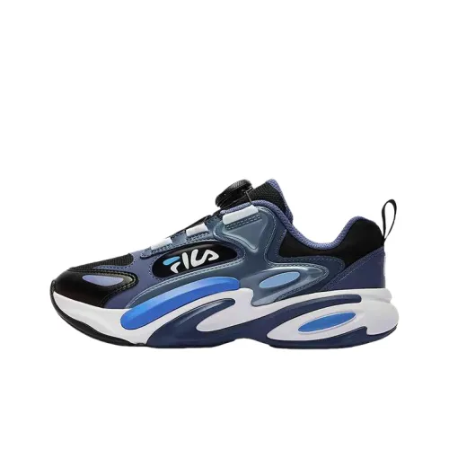 FILA KIDS FILA Кит Противоскользящие амортизаторы Низкий топ Детская беговая обувь Синий Черный Подростки