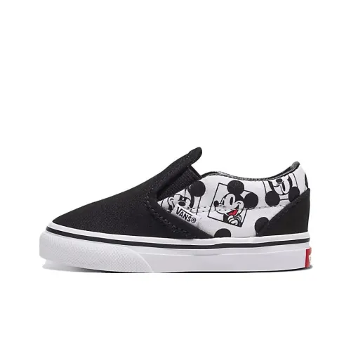 Disney x Vans Slip On Series MID Топ Детские Скейтбординги Черный Подростки