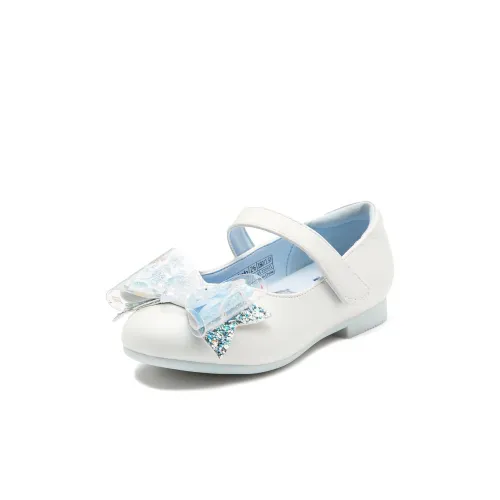 Disney Co-brand x BALABALA Устойчивая к истиранию Низкая Детская кожаная обувь Серебряный Детский