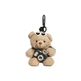 Белые солнцезащитные очки с камерой - Бурый медведь [Эффект фонарика]