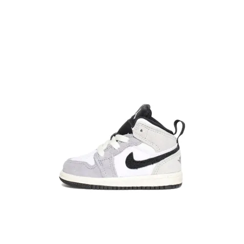 Jordan Air Jordan 1 MID Амортизаторы Slip-resistant MID Топ Обувь для малышей Gray Infant And Toddler