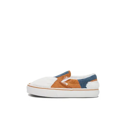 Vans Нижняя юбка On Series Детские кеды Низкий Топ Желтый Синий Дошкольный