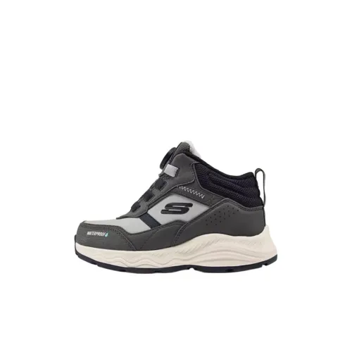 Skechers Kids Adventure Blitz Slip-Resistant Водонепроницаемый Высокий Топ Детская Туристическая Обувь Серый Зеленый Детский