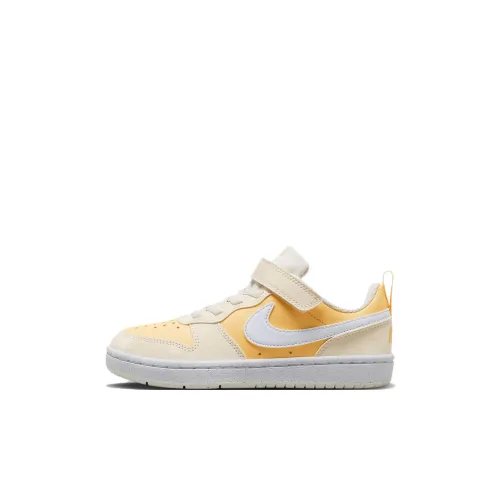 Nike Court Borough Low Recraft Аbrasion Resistant Низкий Топ Детские Скейтбординги Апельсин Дети 3-7 лет
