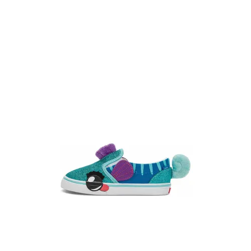 Vans Slip On Anti KICK и устойчивая к истиранию низкая обувь для малышей зеленого цвета для младенцев и малышей