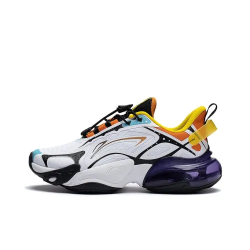 LINING YOUNG Противоскользящие устойчивые к истиранию низкие топы для детей обувь Lifestyle белый черный