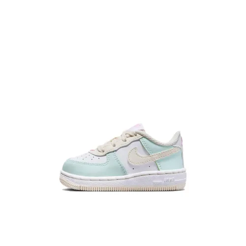 Nike Air Force 1 Slip Resistant Abrasion Resistant Низкий Топ Обувь для малышей Синий Белый Желтый Infant And Toddler