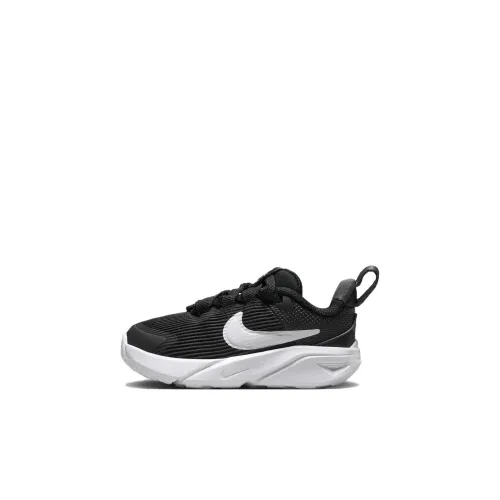 Nike Star Runner 4 Low Топ Обувь для малышей Черный белый Infant And Toddler