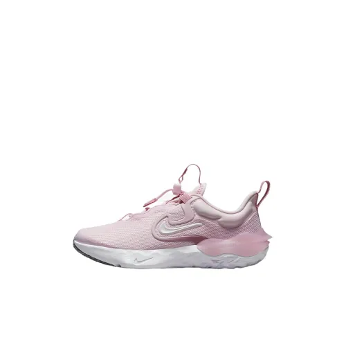 Nike Run Flow Устойчивый к истиранию Низкий Топ Детская Беговая Обувь Белый Розовый Для детей 3-7 лет