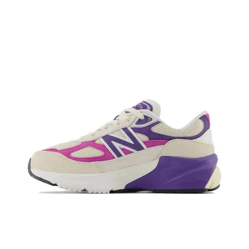 New Balance NB FuelCell Series Детская беговая обувь Низкий топ Бежевый Белый Фиолетовый Школьный возраст