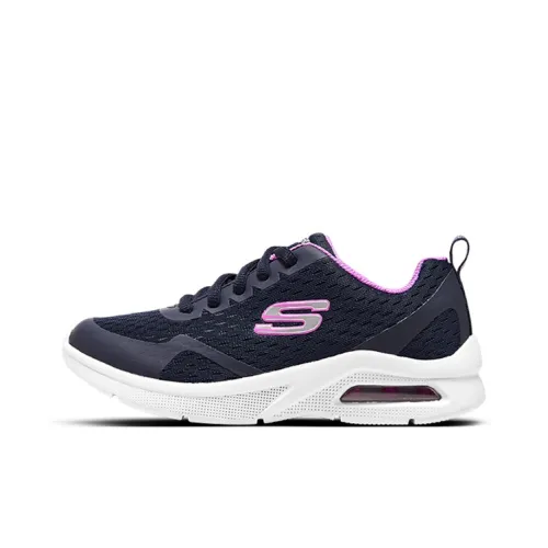 Skechers Microspec Ma Low Топ Детские беговые кроссовки Морской синий Подростки