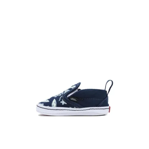 Vans Slip On Crib Nouveau Амортизация Низкий Топ Обувь для малышей Синий Infant And Toddler