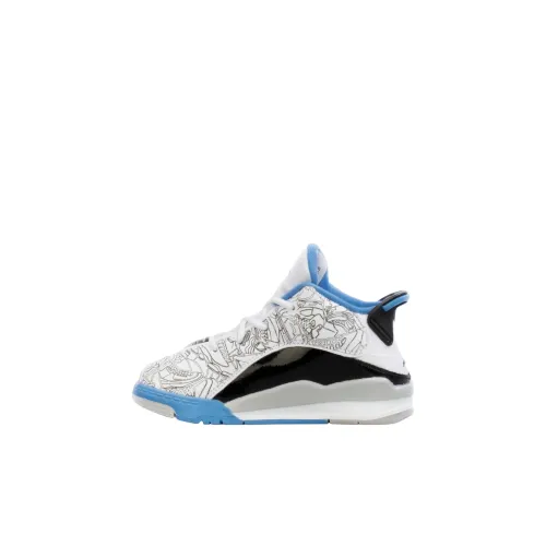 Джордан Dub Zero Устойчивый к истиранию MID Топ Обувь для малышей Белый Infant And Toddler