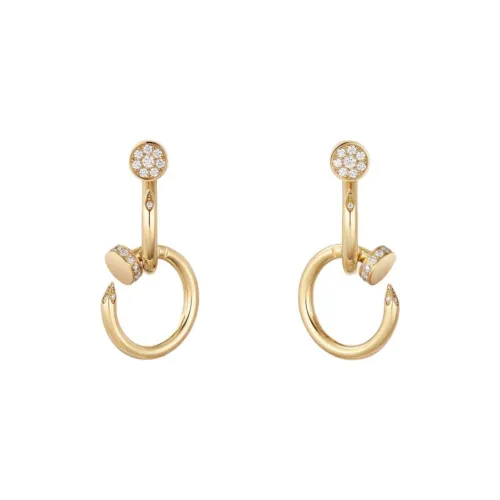 Серьги Cartier 18K Gold с алмазами женские золотые