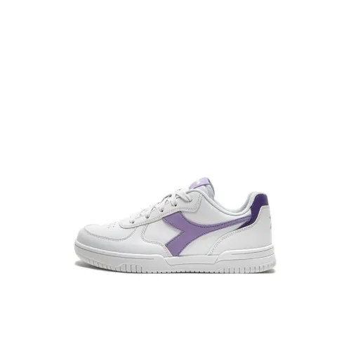 DIADORA Rator Амортизация Износостойкий Низкий Топ Детские Скейтбординги Белый Фиолетовый Детский