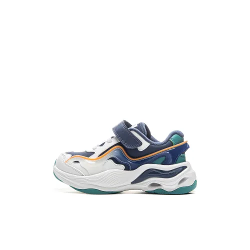 LINING YOUNG Sports Life Collection Устойчивый к истиранию Низкий Топ Детские Лайфстайл Обувь Белый Синий Детский