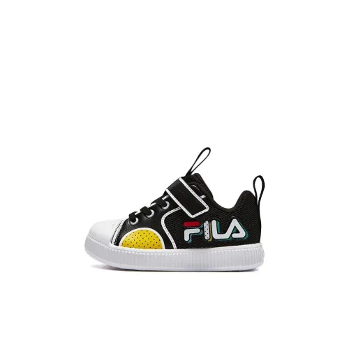 FILA KIDS Противоскользящие Низкие Топ Обувь для малышей Черный FILA Белый Для новорожденных и малышей