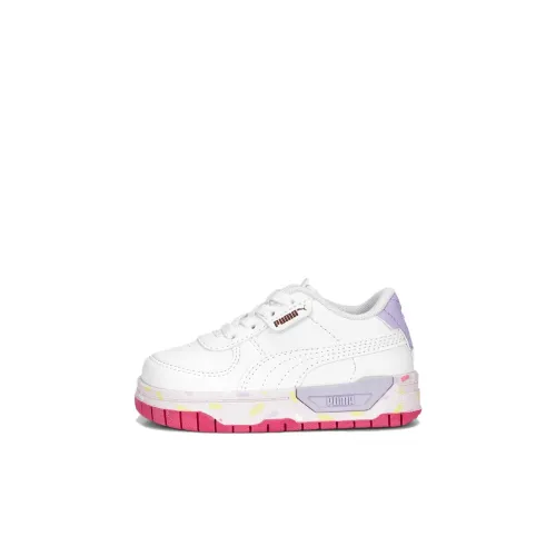 PUMA Cali Series Низкий Топ Обувь для малышей Белый пурпурный розовый Infant и Toddler
