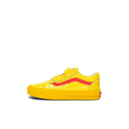HARIBO x Vans V Амортизация Износостойкий Низкий Топ Детские Скейтбординги Желтый для Дети 3-7 лет