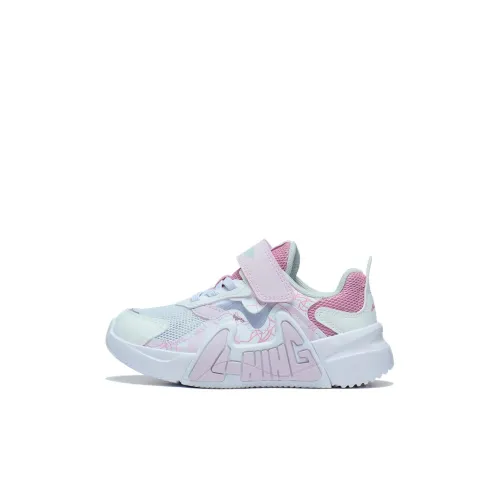 LINING YOUNG LN 90 SUMMER Slip-resistant Abrasion-resistant Kids Lifestyle Shoes Standard White Nectar Pink Baby LINING YOUNG LN 90 SUMMER Противоскользящие Износостойкие Детские Лайфстайл Обувь Стандартный Белый Нектар Розовый Малыш