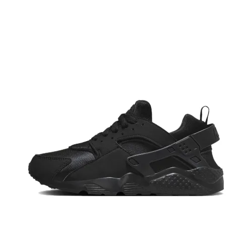 Nike Huarache Run Амортизация Износостойкие Беговые Кроссовки Черные Подростки