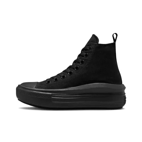 Converse Chuck Taylor All Star Move Платформа Высокий Топ Детские Кеды Черные Подростки