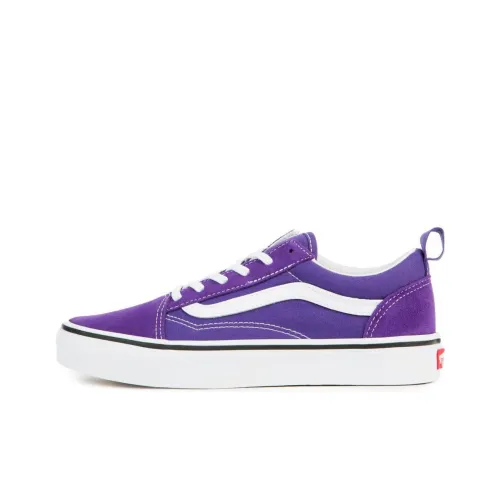 Vans Old Skool Collection Детские Скейтбординги Низкие Топы Фиолетовые Белые Подростковый