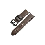 Чёрный шпилька - тёмно-кофейная кожа