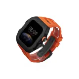 [Классический чисто черный чехол] + [оранжевый ремешок - черная бабочка-пряжка]