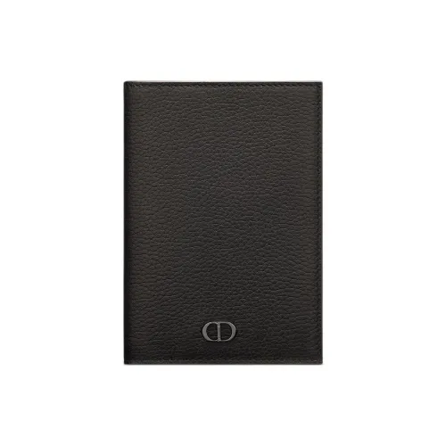 DIOR Корова Кожа Держатель для Паспорта Стандартный Мужской Черный