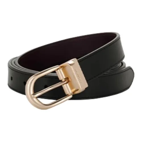 COACH Ремни из коровьей кожи женские черные ширина 25 см