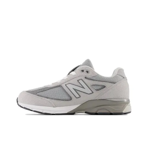 New Balance NB 990 V4 Low Топ Детская Беговая Обувь Серый и Люрекс