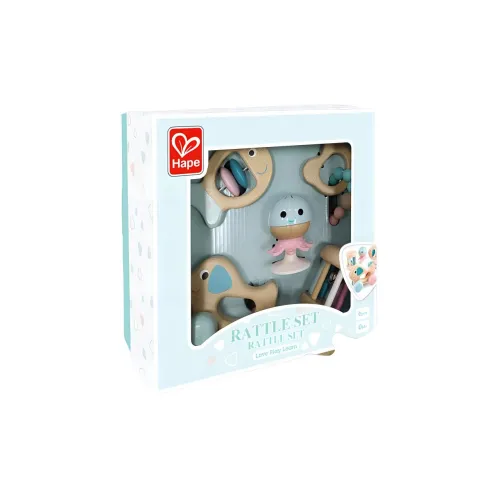 HAPE Puzzle Series Baby Soothing Колокольчик Набор Животные Suction Чашка Бусина с Гумом Развивающие игрушки
