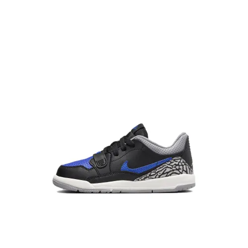 Джордан Legacy 312 Амортизация Износостойкий Низкий Топ Детские Баскетбольные Кроссовки Черный Синий Детские Возраст 3-7 Лет