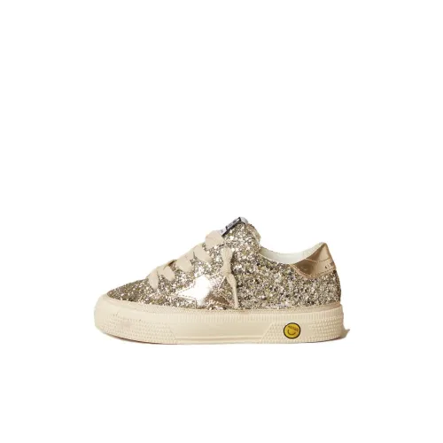 Golden Goose May Star Детские Скейтбординги Низкий Топ Платина Kids