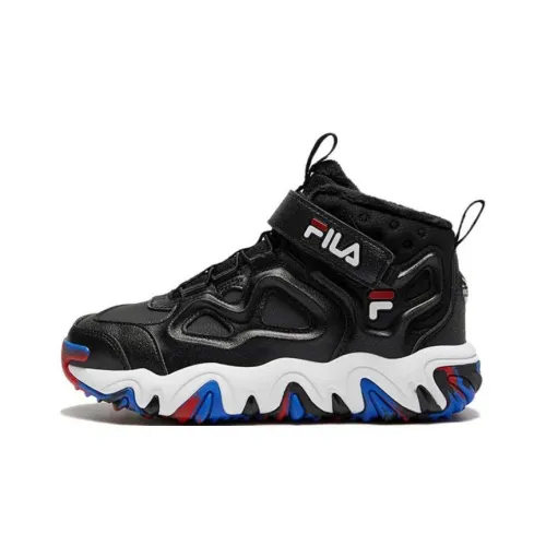 FILA KIDS Устойчивый к истиранию низ устойчивый низ низ детские повседневные туфли черный белый подростки