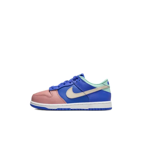 Nike Dunk Slip Resistant Abrasion Resistant Низкий Топ Детские Скейтбординги Синий Розовый Детские 3 7 Лет