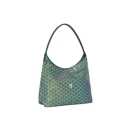 GOYARD Bohème Hobo Холст Телячья кожа Хобо Сумка Сумка через плечо Женская Жемчужная Зеленая