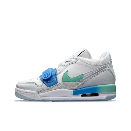 Джордан Legacy 312 GS Slip-Resistant MID Топ Детские Баскетбольные Кроссовки Серый Синий