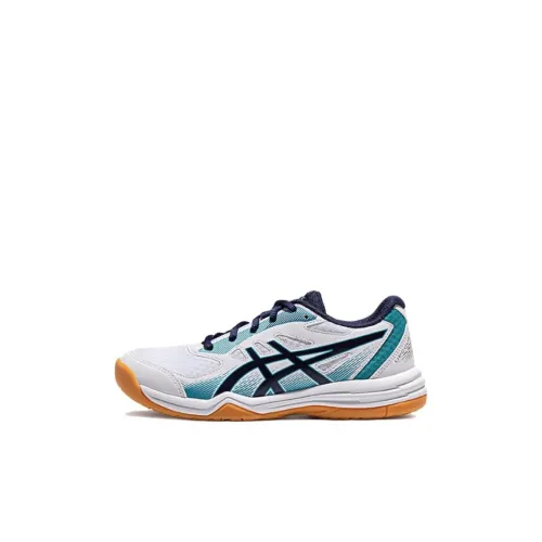 Asics Гель UPCOURT 5 Детские тренировочные кроссовки Низкий топ Белый Синий Kids
