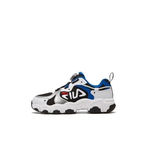 FILA KIDS Кошачья лапа Низкий Топ Детская Беговая Обувь Черный Синий Малыш