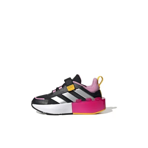 Adidas Tech Rnr Нижняя юбка Устойчивая к истиранию Низкий Топ Детские тренировочные кроссовки Черный Белый Красный Детский