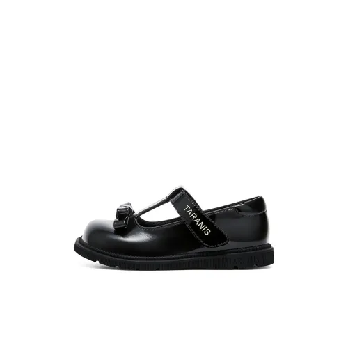 TARANISMETA Коллекция детских туфель Принцесса Низкий топ Кожа Детская Черная Детская