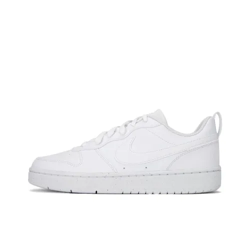 Nike Court Borough Slip Resistant Низкий Топ Детские Скейтбординги Белый
