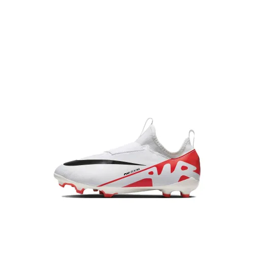 Nike Mercurial Vapor 15 Детские футбольные бутсы Низкий топ Белый Красный Черный Kids
