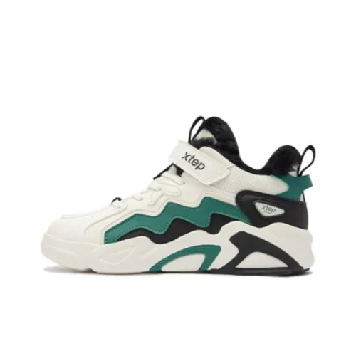 XTEP Амортизация Износостойкий MID Топ KIDS Lifestyle Shoes Белый Подростки