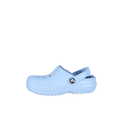 Crocs Classic Lined Clog K Теплоизоляционные детские домашние тапочки сапфир каменный синий детский