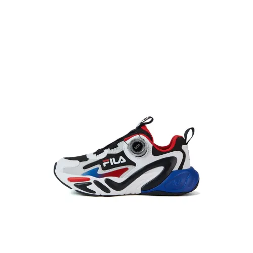 FILA KIDS Assaulter Slip-Resistant Амортизация Устойчивость к истиранию Дышащие Детские Беговые Кроссовки Синий Красный Детский