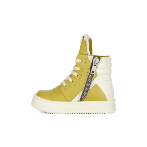 RICK OWENS Детские Скейтбординги High Топ Желтый Для Дошкольников
