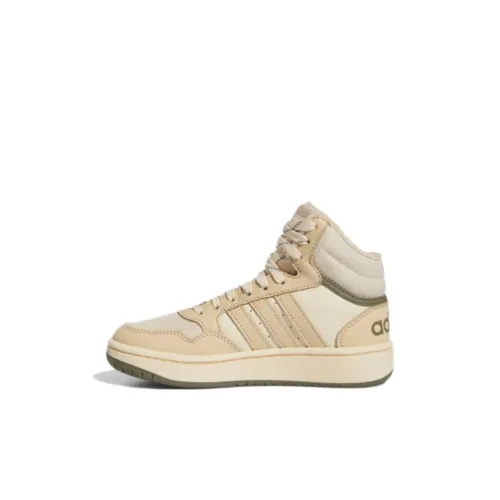 Adidas Hoops 3,0 MID Устойчивый к истиранию MID Топ Детские Скейтбординги Хаки Детский